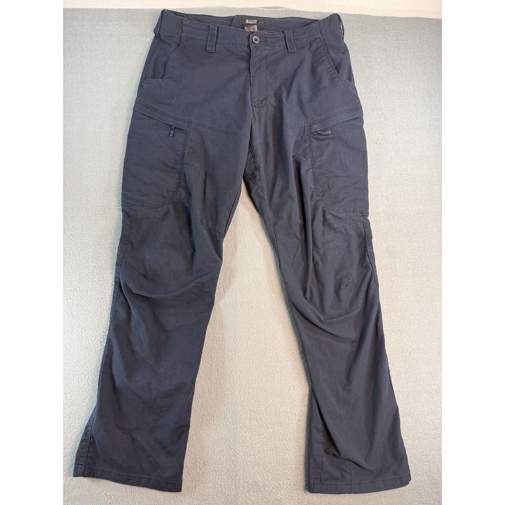 5.11 Tactical Pants Mens 38x34 Blue Regular Fit Cargo Canvas Workwear‎ Outdoor